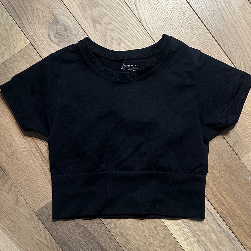 Aerie Black Crop Top